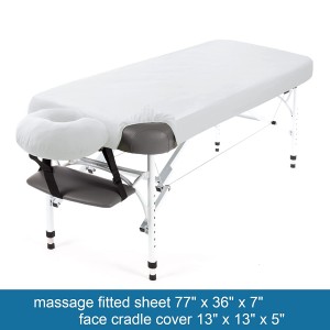 Massage Table Sheets 100% Waterproof 2-Piece Massage Table Cover Sets Multi-sizes Include Massage Fitted Sheet  Face Cradle Cover and Massage Table Cover