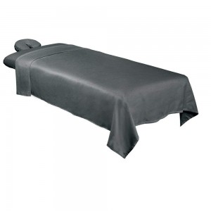 Il set di lenzuola per lettino da massaggio in morbida microfibra all'ingrosso include una copertura per lettino da massaggio, lenzuolo con angoli per massaggio e copertura per poggiatesta per massaggio