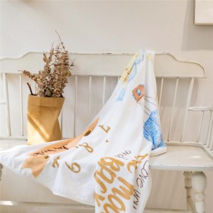 30×40″ Personalized Printed New Mom Baby Shower Gift Anniversary Milestone Blanket Baby Monthly Milestones Blanket