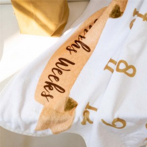30 × 40 ″ Manta de fites d'aniversari de regal de baby shower per a la mare nova personalitzada estampada Manta de fites mensuals per a nadons