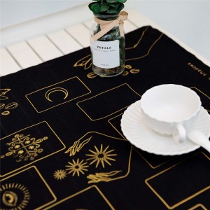 Vann cho Washable Placemats Hollow Square Table Mats Table Covers for Dining Table