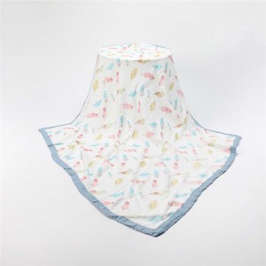 China Manufacturer Promotion 100% Bamboo Cotton Swaddle Muslin Baby Blanket