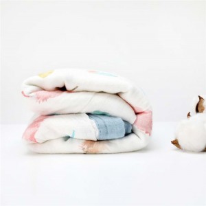 Promotion Manufacturer 100% Bamboo Cotton Swaddle Muslin Baby Blanket
