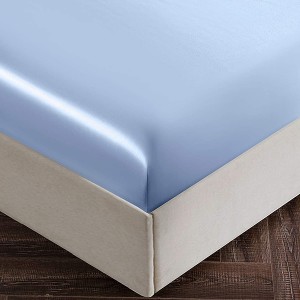 Llençols de llit de setí de 60 x 80 polzades amb butxaca profunda amb 4 llençols encaixats de llençols plans amb tancament de sobres de coixí