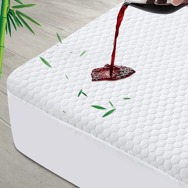 Waterproof Bamboo King Size Mattress Protector 3D Cooling Breathable Bamboo Air Fabric Soft Mattress Pad Cover Fitted 8-18 inch Deep Pocket Washable Noiseless Featured Image