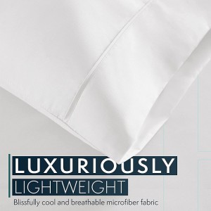 Hotel-Luxus-Bettwäsche-Set, tiefe Taschen, knitter- und lichtbeständig, hypoallergenes Bettlaken-Kissenbezug-Set