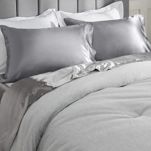 Satininis pagalvės užvalkalas plaukams ir odai Karalienės šilkiniai mikropluošto lovos pagalvės užvalkalai, atsparūs raukšlėms su voko užsegimu