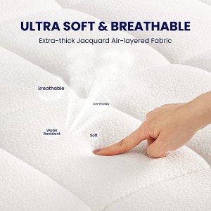 محافظ تشک 100% ضد آب با پوشش لحافی با قابلیت تنفس نرم تشک قابل شستشو با جیب عمیق 8-21 اینچی