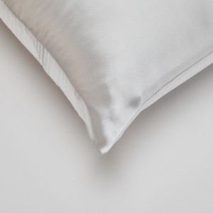 Ọdịnaya Dị Mfe 100% Mulberry Silk Pillowcase White Short Side Zipper