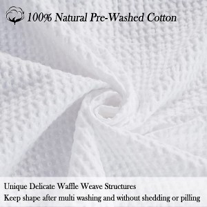 100% Cotton Waffle Weave Blanket Girman Sarauniyar Wanke Dumi Dumi Mai Taushi Mai Sauƙi mai Numfashi na Duk Lokaci