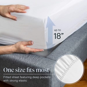 Bamboe Fiber Hotel Bedding Sheet Set Djippe Pockets 18 Inch Eco Friendly Rimpel Free Machine Washable