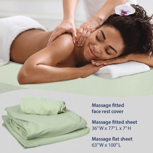 Bán Buôn Master Massage Nhân Phẩm & Tấm Khăn Trải Bàn Sang Trọng Bộ 2 Món Tự Nhiên Màu Trơn
