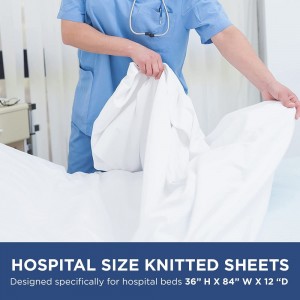 Комплект чаршафи за болнично легло 100% памук Персонализирана OEM калъфка Калъфка за възглавница Комплект от три части Медицински юрган Чаршаф