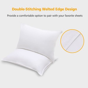 Pillow Cases King Size White Set of 2 with Hidden Zipper 600 Thread Count King 20×36 Inches