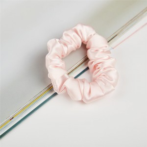 100% Mulbery Pastel Hot ere Satin 22mm ntutu Tie 22 momme nnukwu Size Mulbery Silk Scrunchies Suppliers