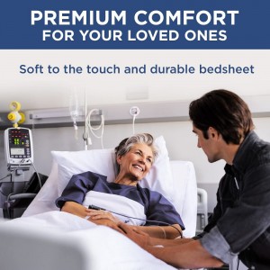Hospital Bed Sheet Set 100% Cotton Customized Oem Cover Pillowcase Three Piece Set Medical Quilt Bedsheet