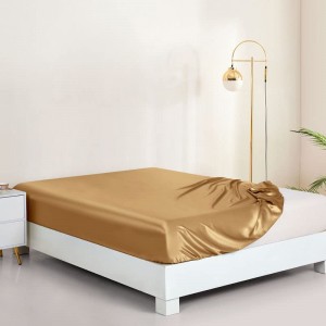 Luxury Golden Mulberry Bedspread Bed Sheet Duvet Cover Set karo ukuran jero