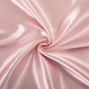 Blush Pink Satin Queen Bed Sheets with Deep Pocket 1 Fitted Sheet 1 Flat Sheet 2 Envelope Closure Pillowcases