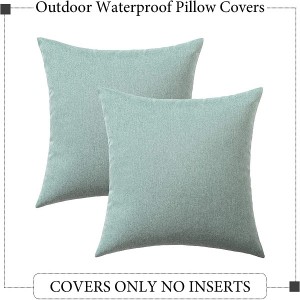 Waterproof Throw Pillow Covers  for Bed Sofa Couch Car Living Room Teal 20×20 inch