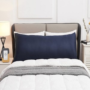 Navy Blue Body Pillow Cover Ultra Soft100% Cotton 800 Thread Count 21″ x 54″ Body Pillow Pillow Cases for Adults