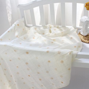 Mantas de muselina para bebé, 100% algodón orgánico, tamaño grande, 47 x 47 pulgadas, manta de muselina para niños y niñas