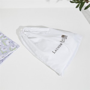 saco de lavanderia de hotel com cordão impresso não tecido reutilizável/promoção saco de lavanderia de viagem não tecido barato e ecológico