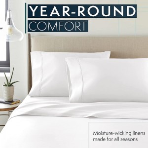 Luksuzna hotelska posteljina, komplet jastučnica od hipoalergene plahte, dubokih džepova otporne na bore i blijeđenje