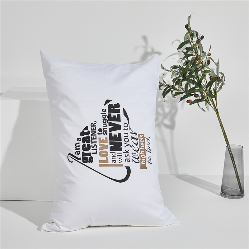 Anti-Static Text Print Decoration Custom Printed  Pillow Cover  Customized Cotton Pillowcase Featured Image
