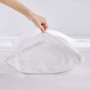 OEM Grosir Luxury Putih 100% Katun Pillow Case 200 Thread Count Envelop Style