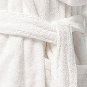 Accappatoio per bambini Classico con cappuccio Asciugamano in spugna bianca adatto per i bambini da 4 a 10 anni