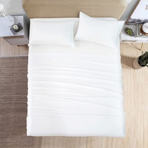 Pure Bamboo Sheets King Size Bed Sheets 4 Piece Set Luxuriously Soft Cooling with 16 Inch Deep Pockets