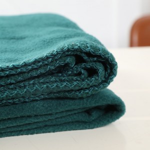 Леко одеяло от поларено руно Пълно одеяло за кралица Зелено топло и уютно първокласно за студена нощ