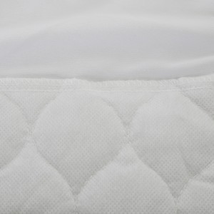 Umbala Omhlophe we-120gsm Vinyl Bed Protector OneCorner Elastic Ene-Elastic Zippered Bed Protector
