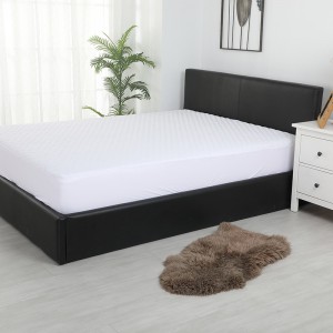 White Color 120gsm Vinyl Bed Protector With Four Corner Elastic Zippered Bed Protector
