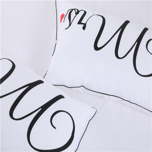 Aukštos kokybės poros medvilninis pagalvės užvalkalas Mr. & Mrs Print Storai presuotas dizainas palaiko pasirinktinio dydžio raštus