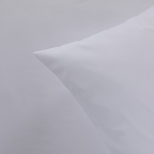 ໂຮງງານຂາຍຮ້ອນສົ່ງໂດຍກົງ Knitted Fabric Pillowcase ຜ້າຝ້າຍອ່ອນສີຂາວ