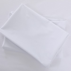 Mainit nga Pagbaligya sa Pabrika Direkta nga Pagpadala Knitted Fabric Pillowcase White Cotton Soft Fabric