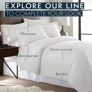 Hotel Luxury Bedding Set Deep Pockets Wrinkle & Fade Resistant Hypoallergenic Sheet Pillow Case Set
