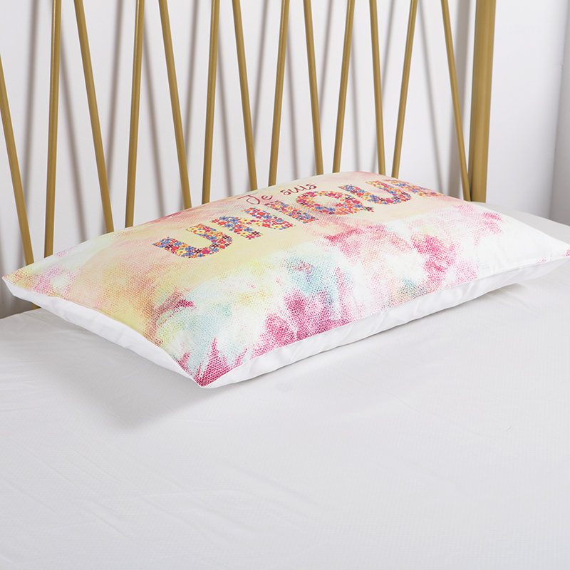 Couples Cotton Pillowcase Custom Size Printed Pillow Cover (3)