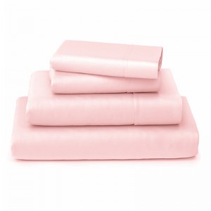 Custom Solid Color 300 Thread Count 100% Bamboo 4 Pieces Bedding Sheet