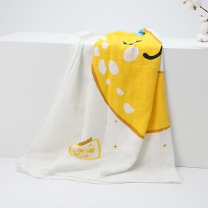 Bambusová detská mušelínová deka High Hope s vlastnou potlačou mušelínová detská deka