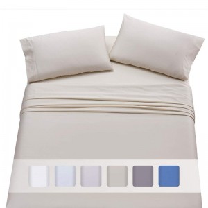 Luxury Bedding Set with Flat Sheet, Fitted Sheet, 2 Pillow Cases