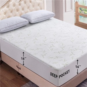 Waterproof Mattress Protector Premium Bamboo Breathable Bed Mattress Cover with Deep Pocket Queen