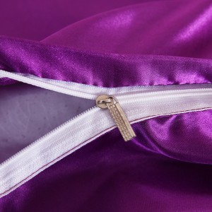 Luksuriøst sengesæt i glat 100% polyester satin silke