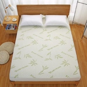 Waterproof Mattress Protector Premium Bamboo Breathable Bed Mattress Cover nga adunay Deep Pocket Queen