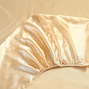 Parure de lit de luxe en Satin soyeux, 4 pièces, avec poche profonde, 1 drap-housse + 1 drap plat + 2 taies d'oreiller
