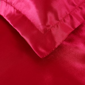Label Private Label Polyester Satin бистари бистари варақаи болишт маҷмӯаҳои