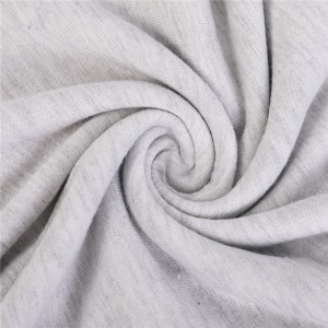 ໂຮງງານຜະລິດຕົວຢ່າງຟຣີປະເທດຈີນ 200GSM Strech Melange Jersey Fabric ຜ້າກິລາ