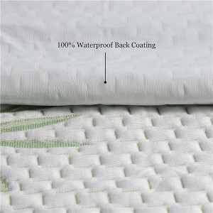 Standard Size 100% Bamboo Quilted Anti-microbial Waterproof Mattress Protector Cover