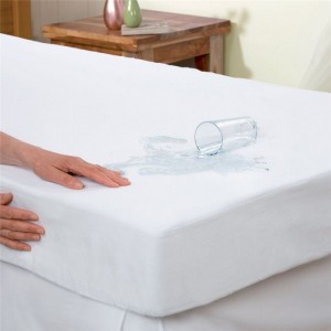 Grosir Hypoallergenic 100% Waterproof Dilengkapi Kasur Protector Soft Cotton Terry Permukaan Kasur Cover